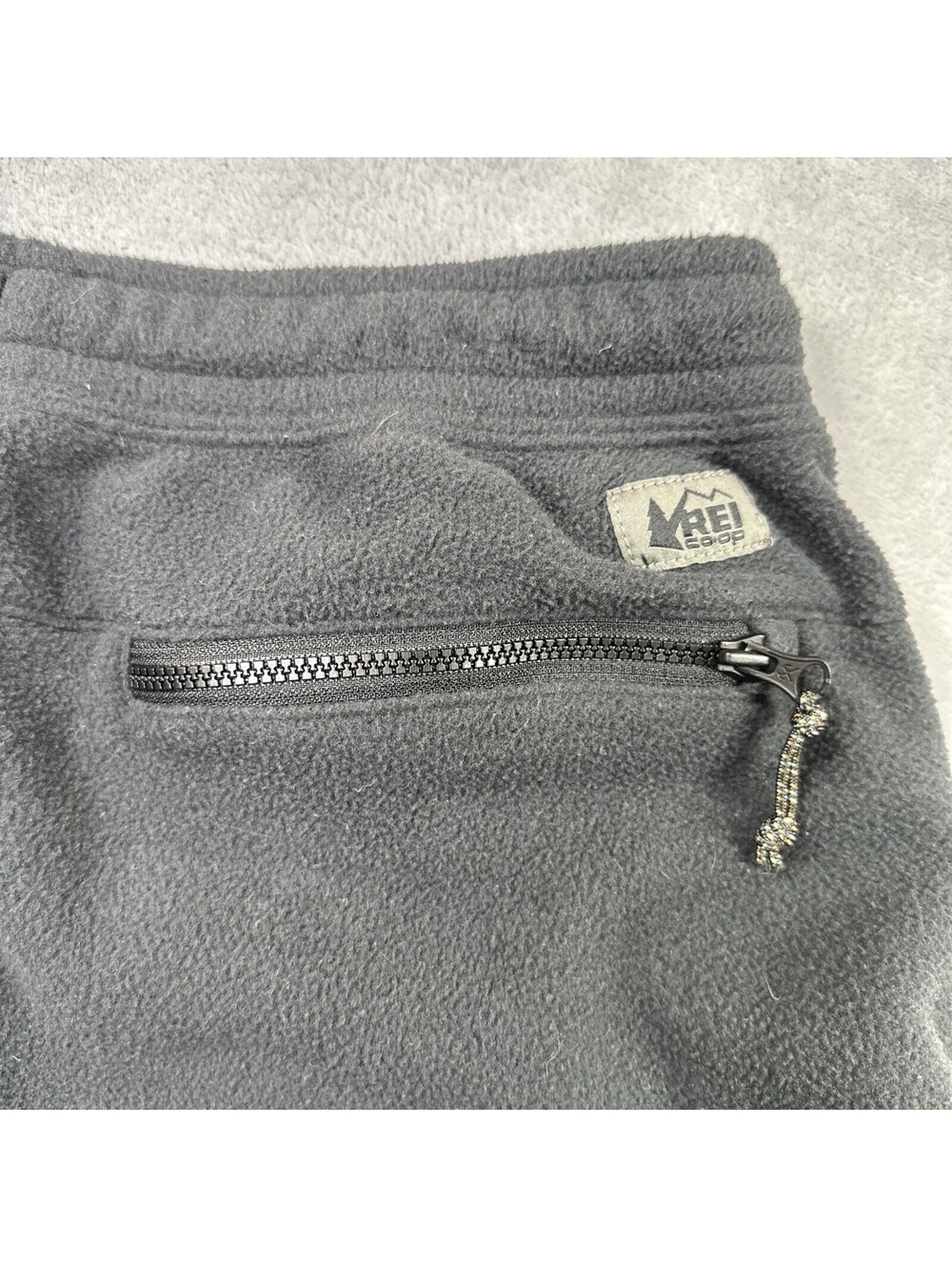 REI Co-op Sweatpants Joggers Mens Size Medium Fleece Black Outdoor Hiking Comfy - Picture 11 of 13